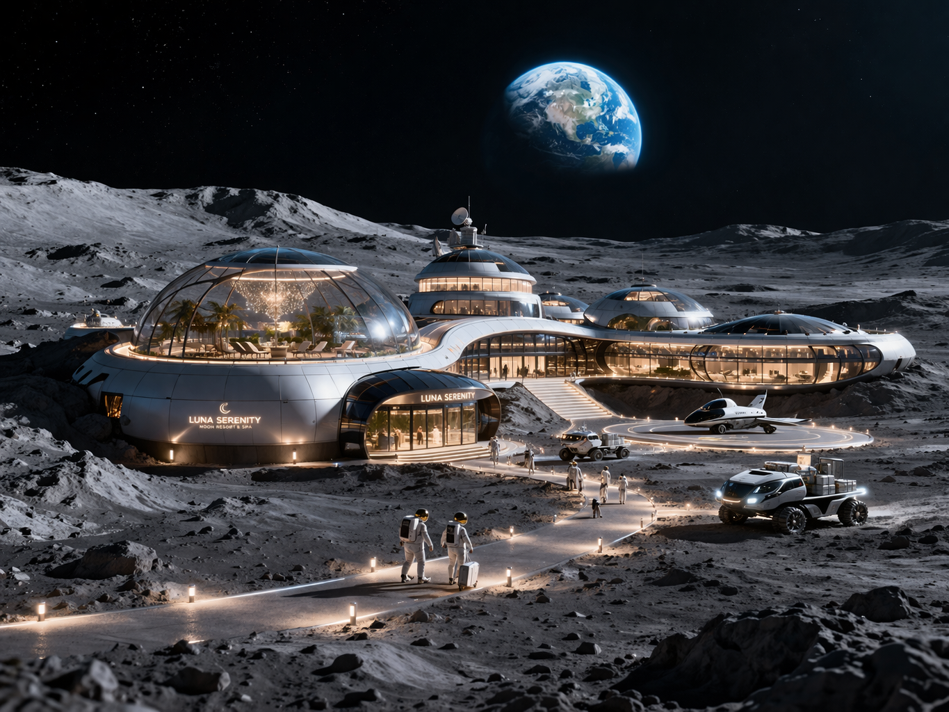 Baukunst - Mondstaub als Baumaterial: GRU Space plant das erste Hotel auf dem Mond